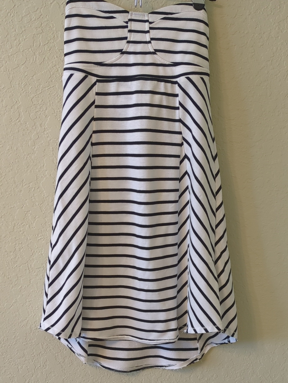 Roxy Black and White Strapless Stripe Dress
